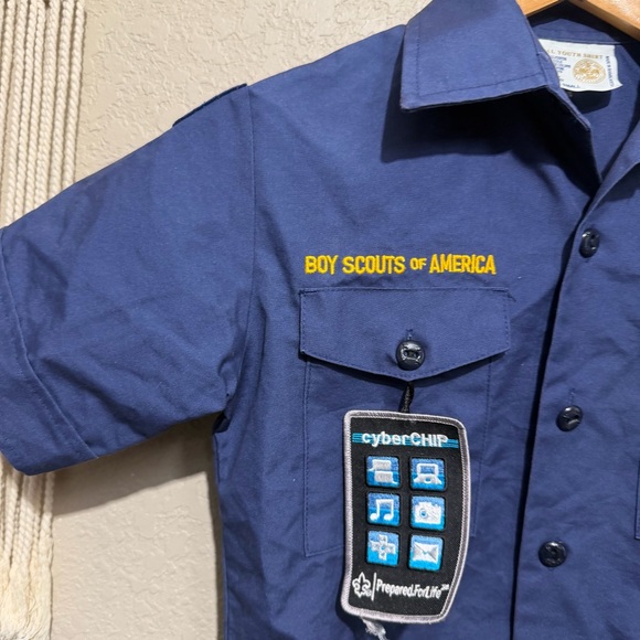 Youth S Blue Boy Scouts UNIFORM SHIRT Official BSA - Picture 4 of 7